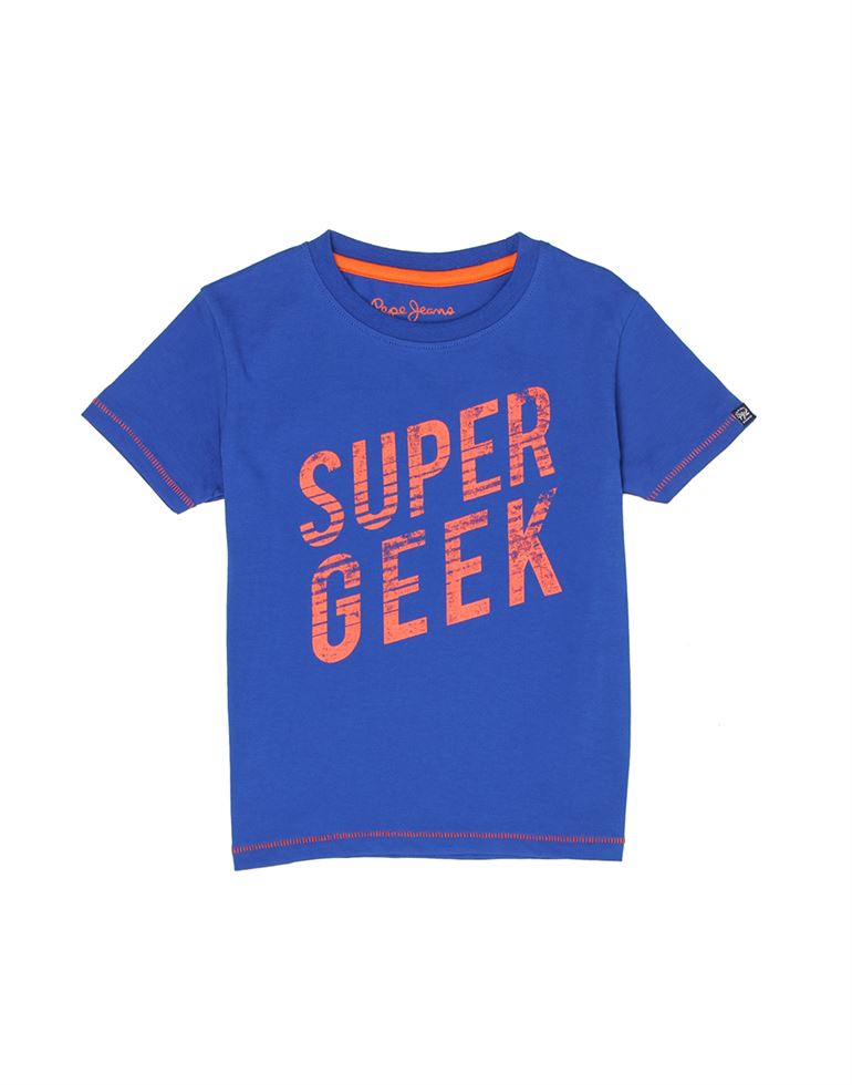 Pepe Jeans Boys Graphic Print Blue T-Shirt